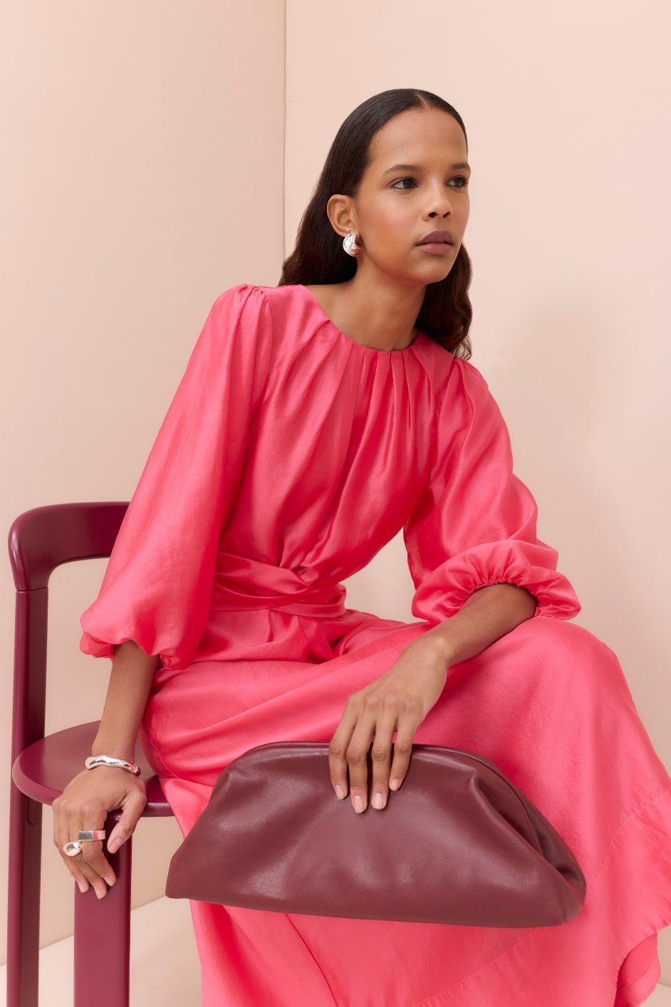 Cath x WYSE Lauren Dress - Raspberry Pink