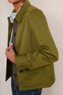 Cassie Cotton Jacket - Olive Green