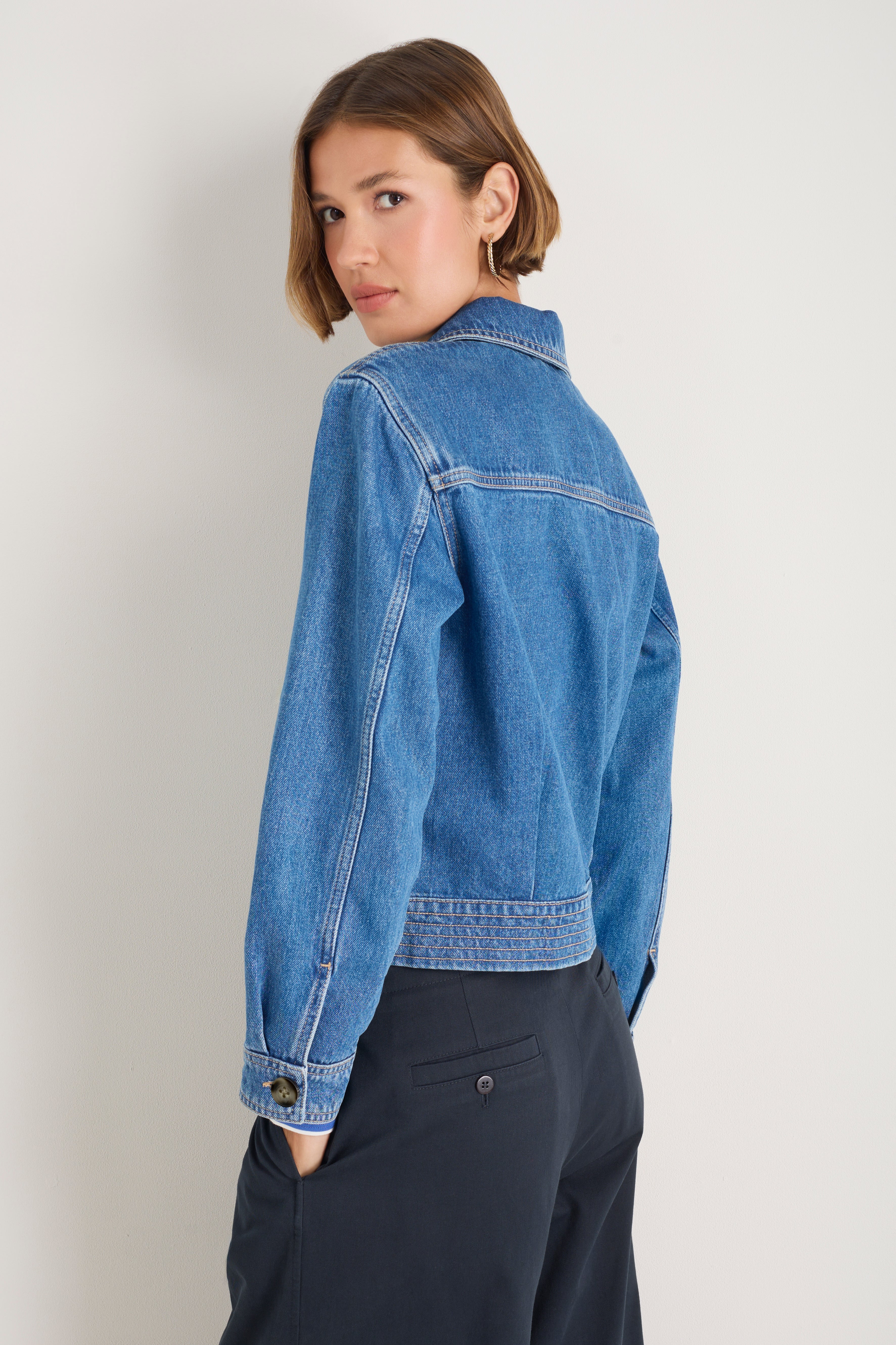 Catrin Jacket - Mid Wash – WYSE London