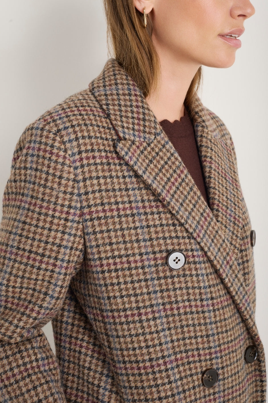 Dorothea Coat - Brown Check – WYSE London
