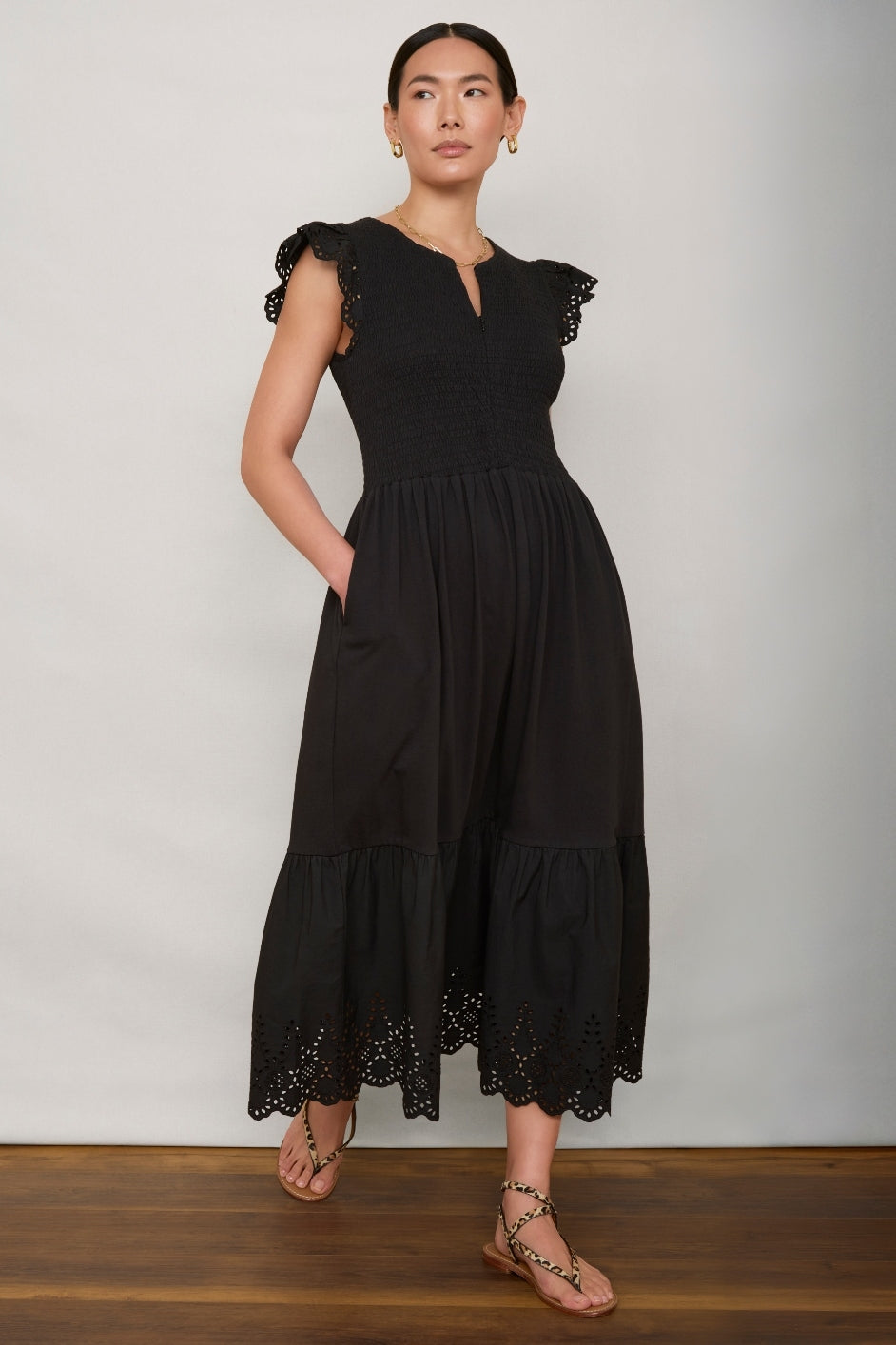 EdithJerseyWovenMixDress-