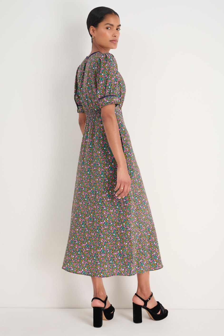 elsie floral midi dress Elsie Silk Dress