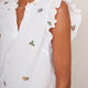 Felicity Top - White Embroidered