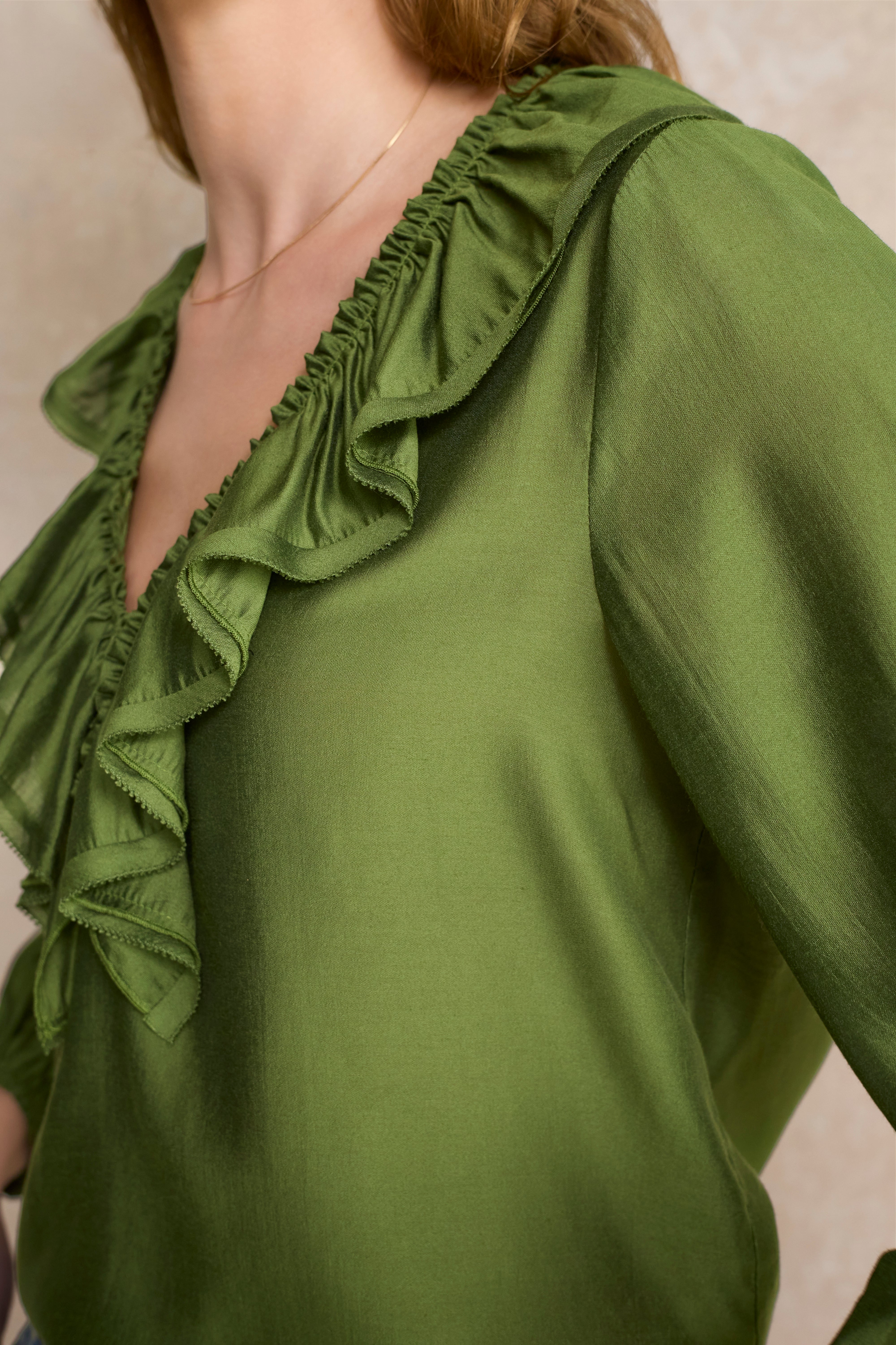 Florence Blouse - Fern Green – WYSE London