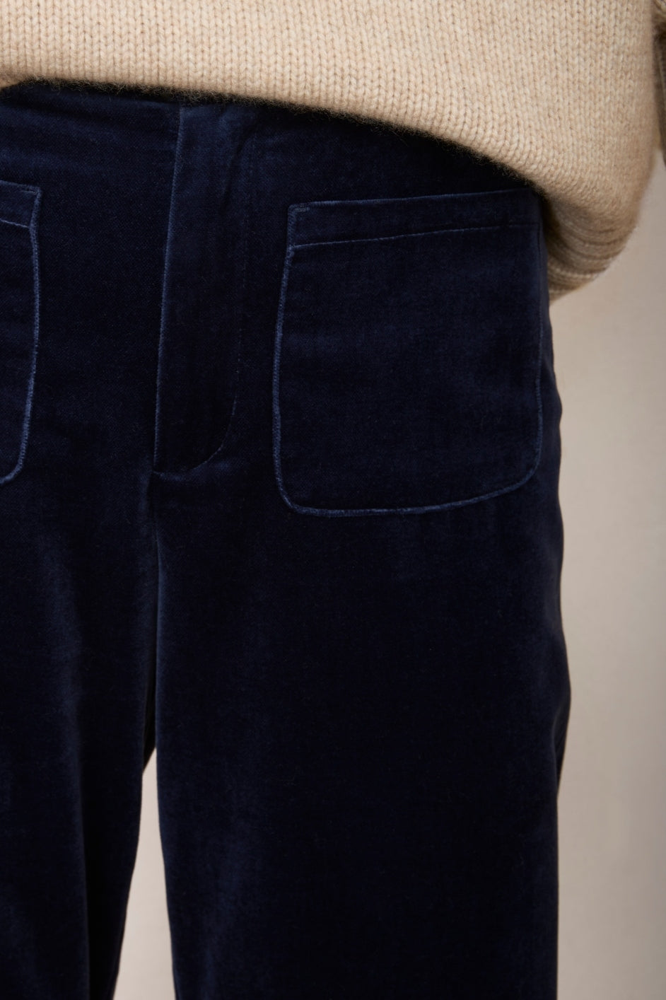 Florence Flare Velvet Trouser - Midnight – WYSE London