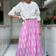 Ophelie Skirt - Pink Ikat