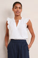 Felicity Frill Top - White