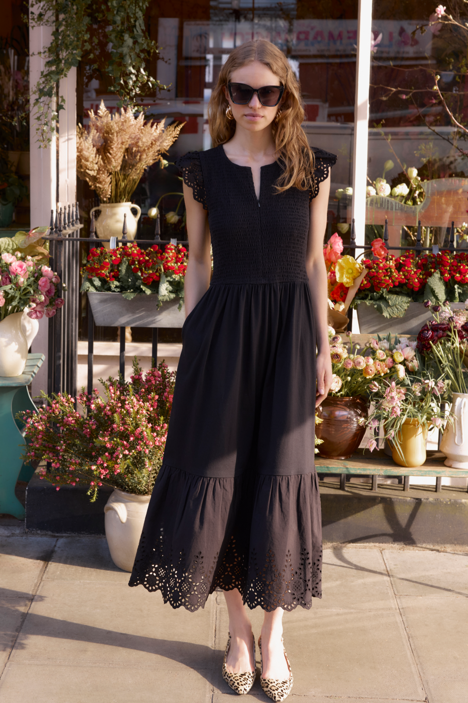 Edith Jersey Woven Mix Dress - Black – WYSE London