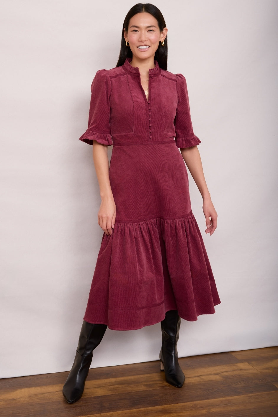 Jodi Cord Dress - Soft Plum – WYSE London