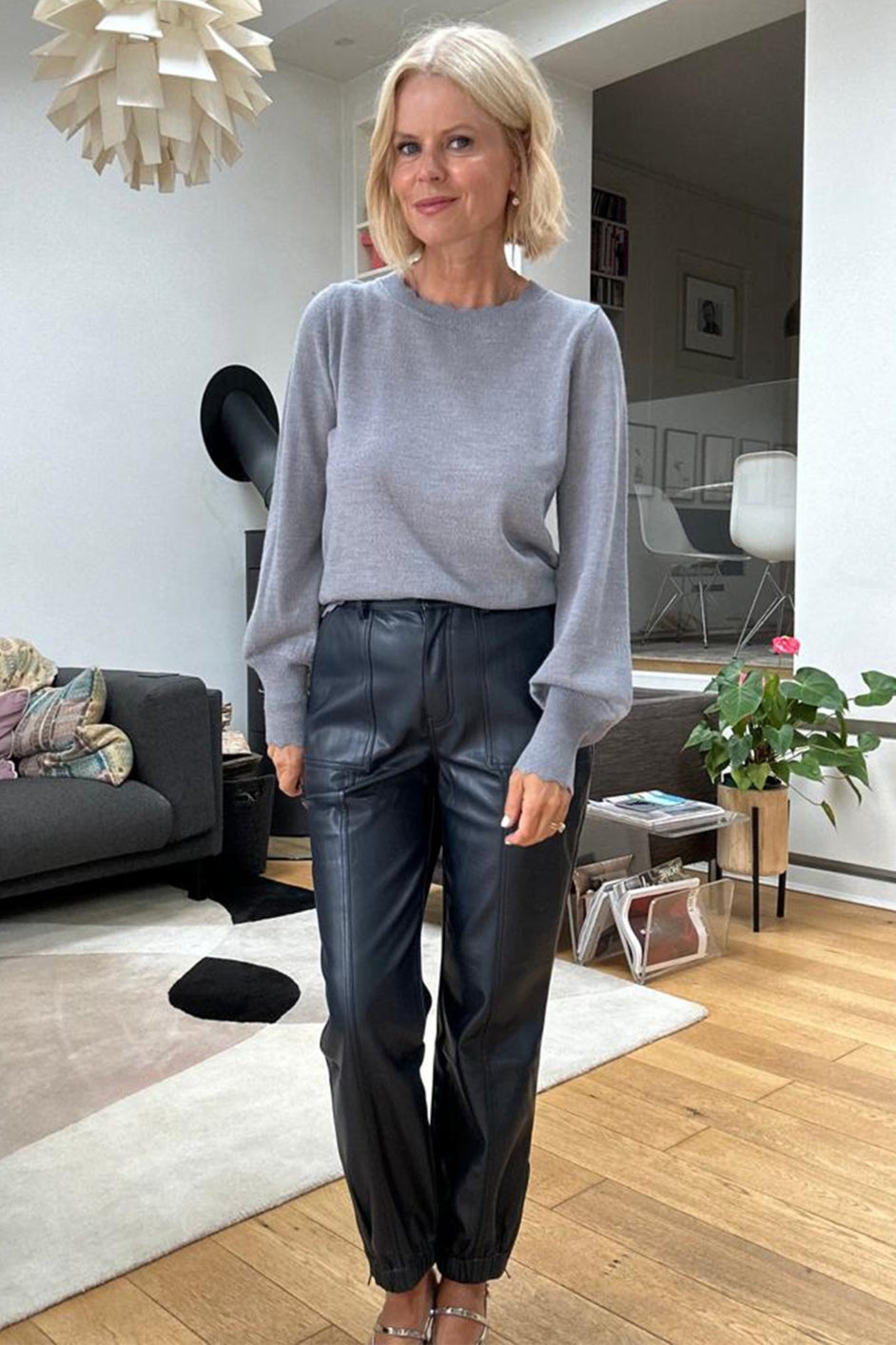 Wyse Navy Leather Trousers Asos Design Black Leather Leather Look