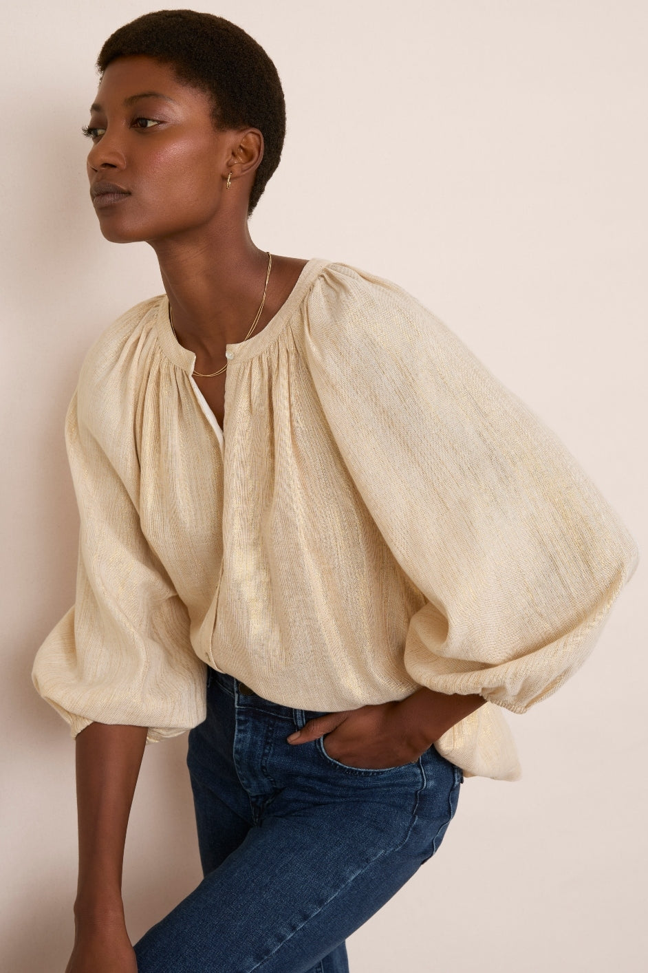 Louren ／ flare sleeve blouse｜レディース