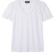 Lily Linen Tee Lace Trim - White