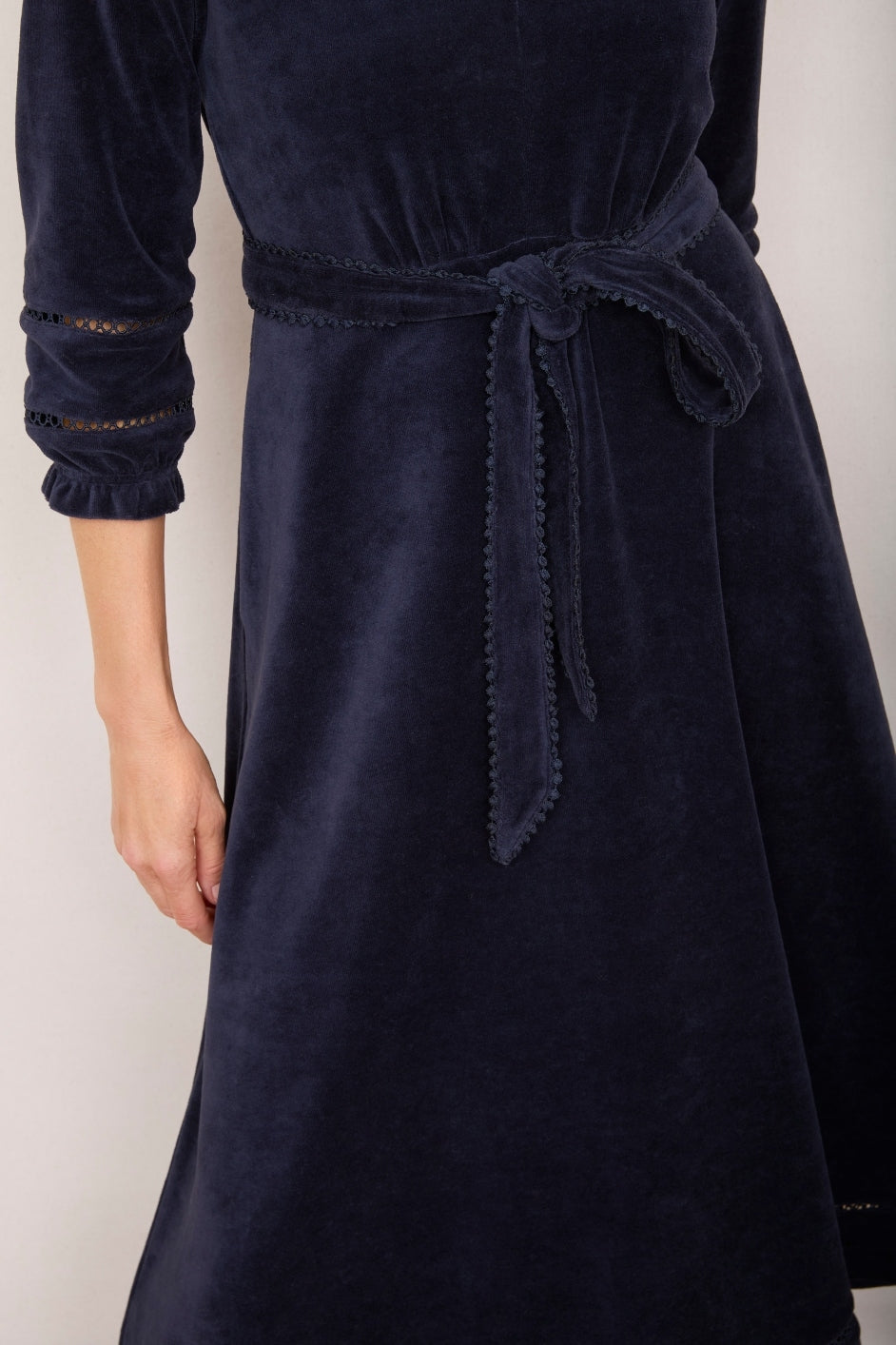 Paloma Velour Dress - Midnight WYSE London Paloma Velour Dress - Midnight WYSE London
