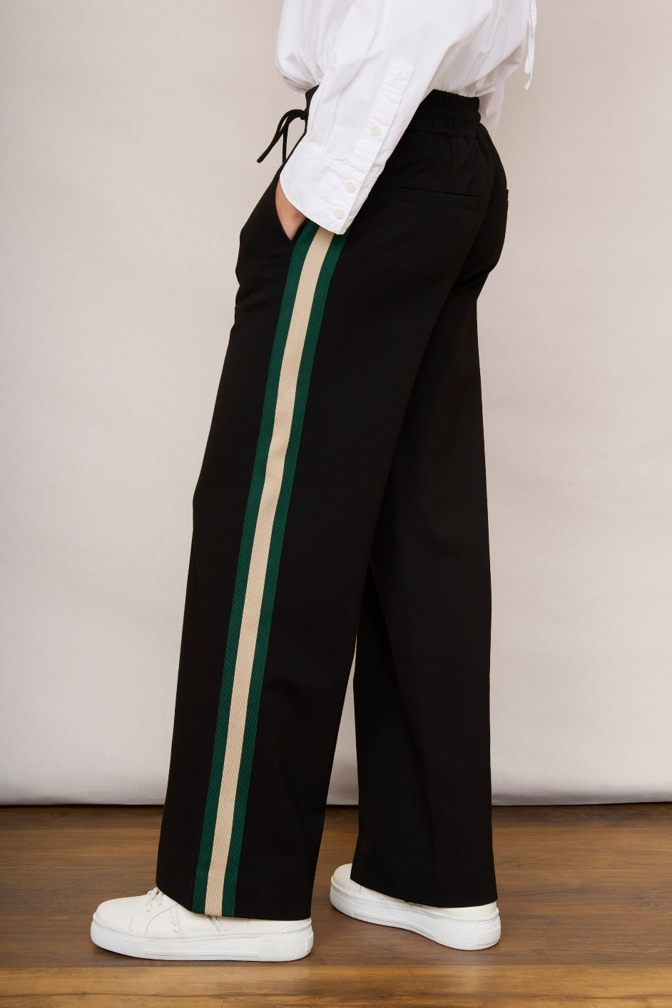Penny Ponte Wide Leg Trouser Black – WYSE London