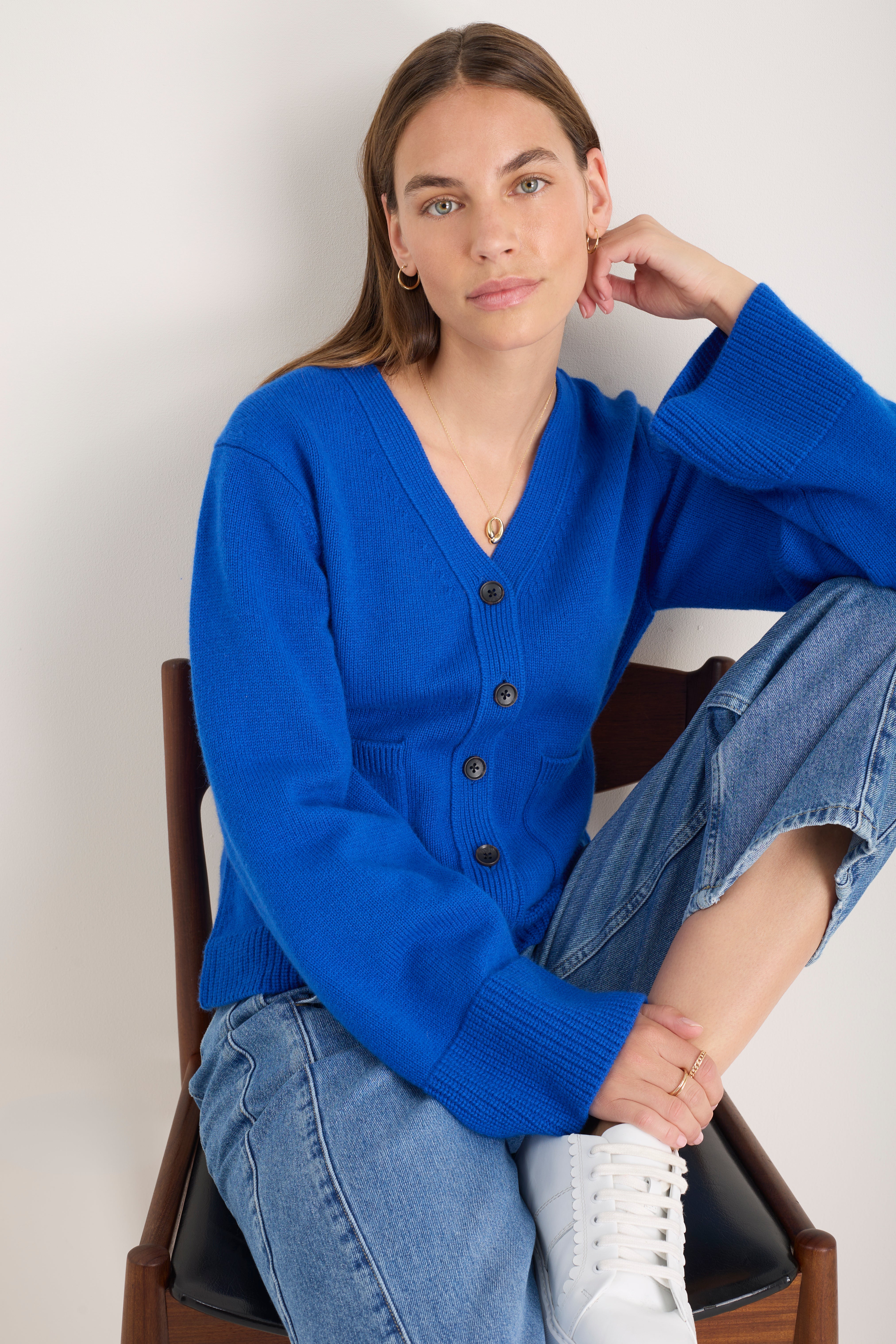 Suri Cardigan - Cobalt Blue – WYSE London