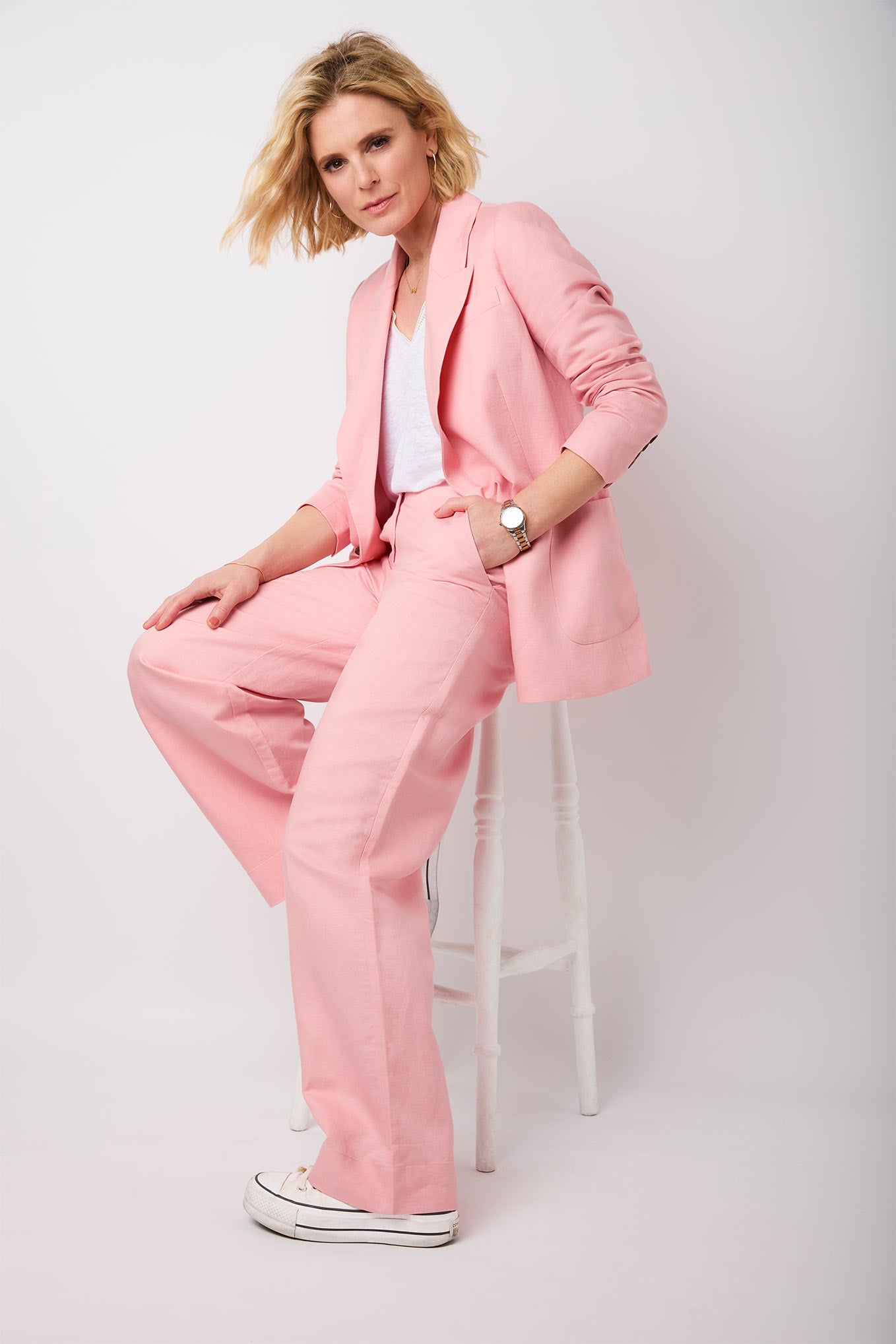 EF x Wyse Tailored Suit Trouser - Rose Pink – WYSE London