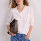 Juliette Lace Trim Jersey Mix Blouse - Ivory