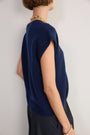 Fleur V-Neck Tank - Midnight