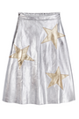 Lateisha Faux Leather Star Skirt - Silver/Gold