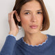 Fleurine Double Layered Jumper - Denim Blue/Blue Trim