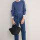 Fleurine Double Layered Jumper - Denim Blue/Blue Trim