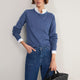 Fleurine Double Layered Jumper - Denim Blue/Blue Trim