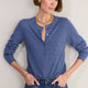 Flora Cardigan - Midnight/Blue Stripe