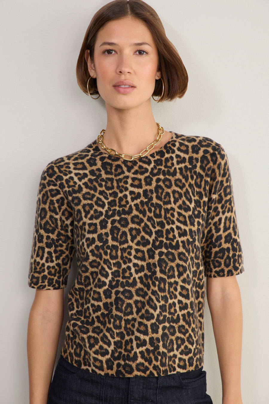 Caley Knitted Top - Leopard