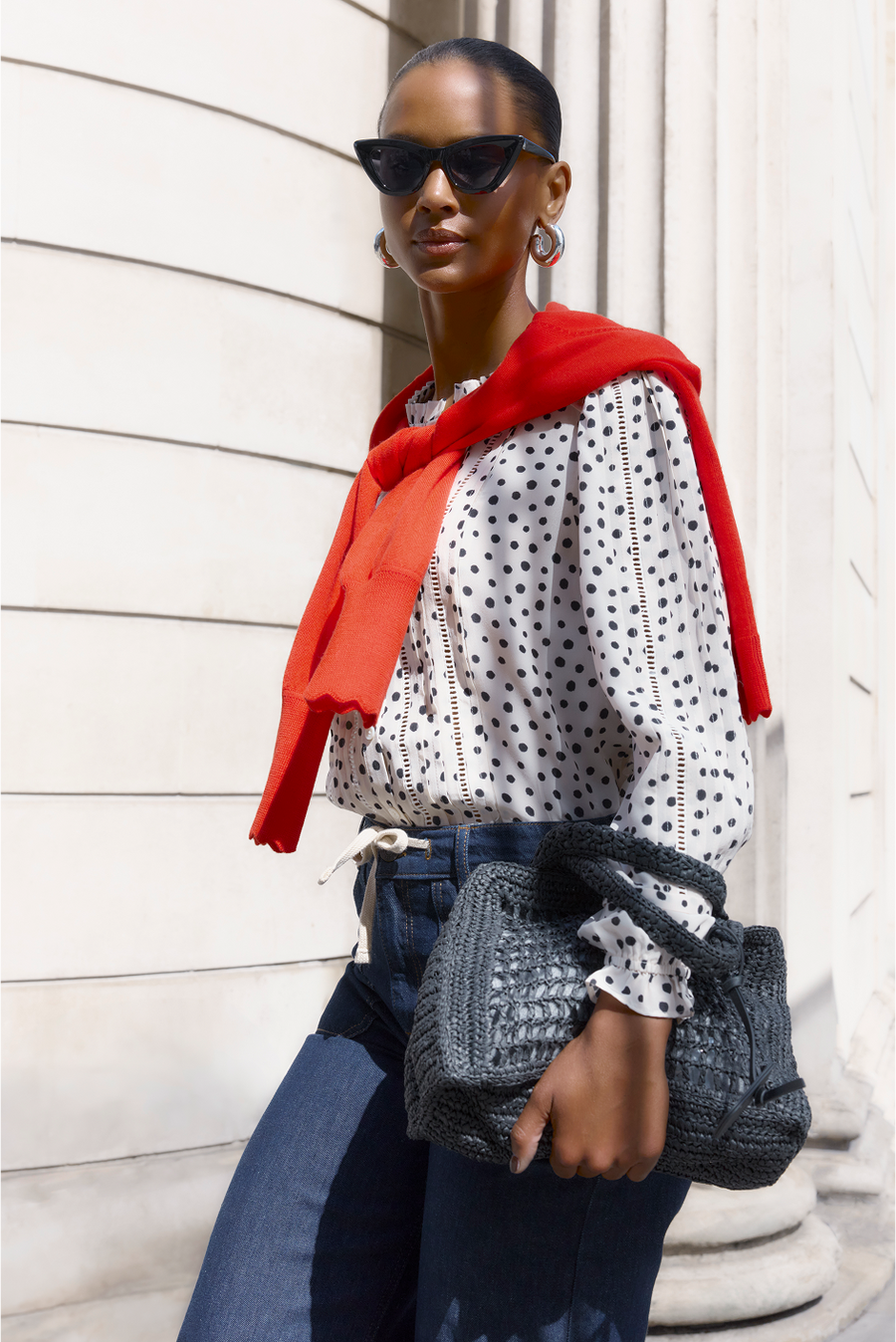 Fleurine Scallop Jumper - Bitter Orange