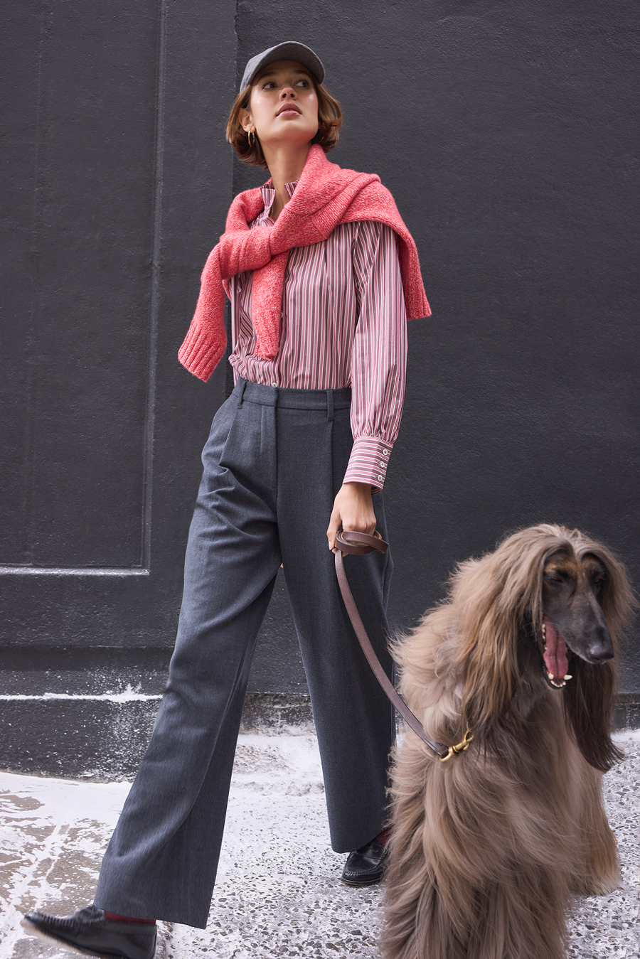 DB x WYSE Wool Blend Pleated Trouser - Charcoal Grey