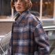 DB x Wyse Cocoon Coat - Brown/Blue Check