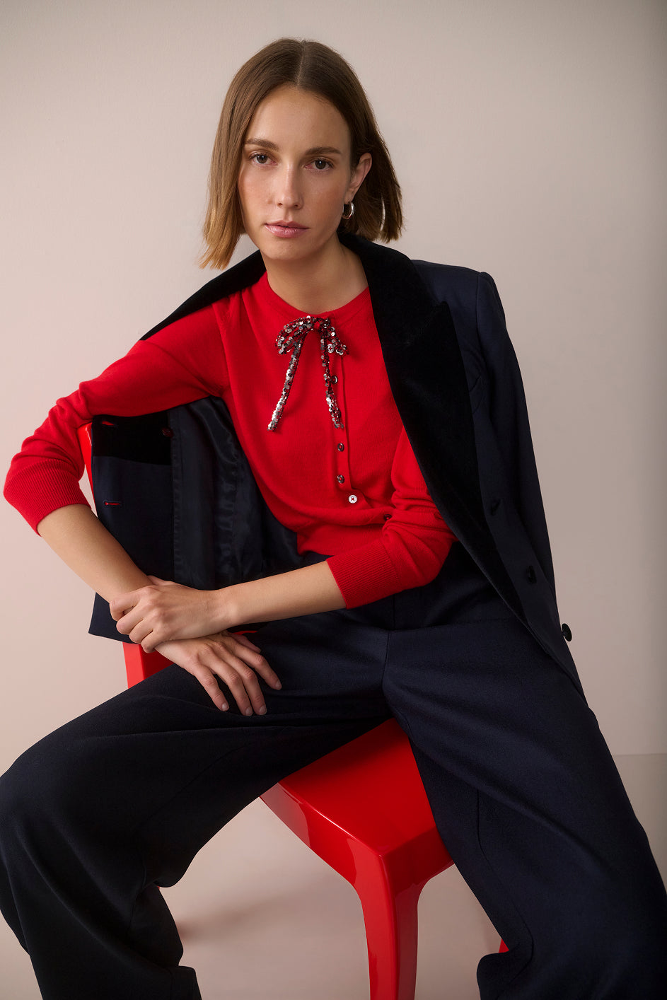 Tilda Multi Tie Cardigan - Red