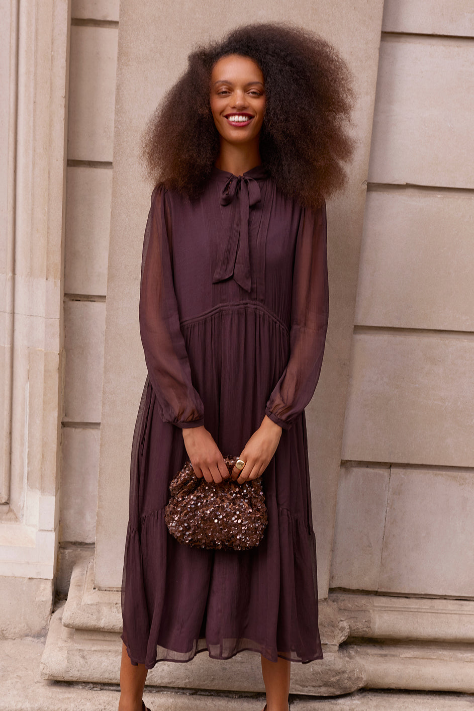Juliette Dress - Aubergine
