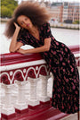 Alexandra Silk Velvet Devore Dress - Rose Floral