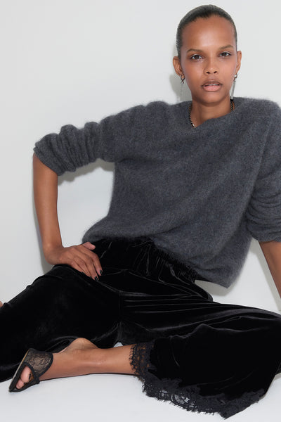 Sienna Brushed Jumper - Charcoal Grey