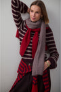 Nora Jumper - Aubergine/Oat Stripe