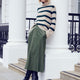 Aurelie Leather Skirt - Bottle Green