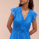 Miah Silk Blend Dress - Regatta Blue