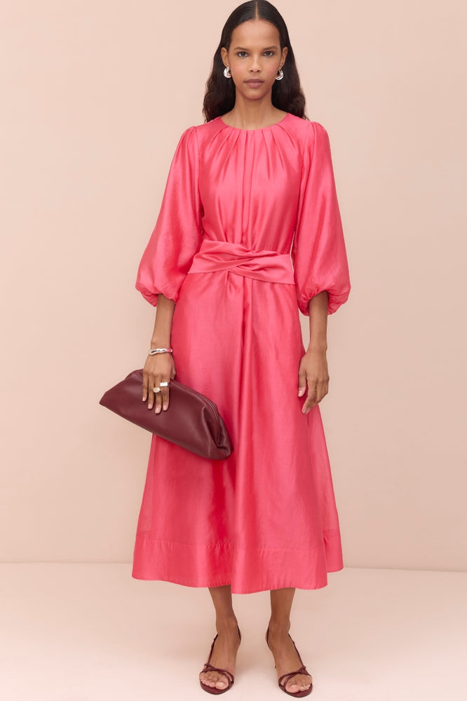 raspberry pink dress WYSE London - Cath x WYSE Lauren Dress