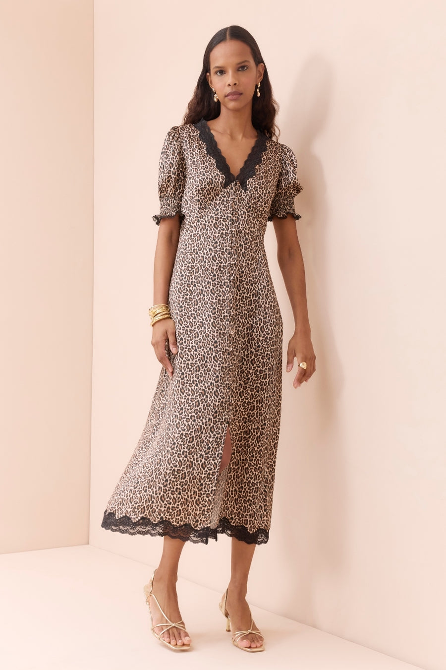 black leopard print midi dress Buy Love & Roses Black Leopard Print Jacquard Twist Front Midi Dress from Next Luxembourg