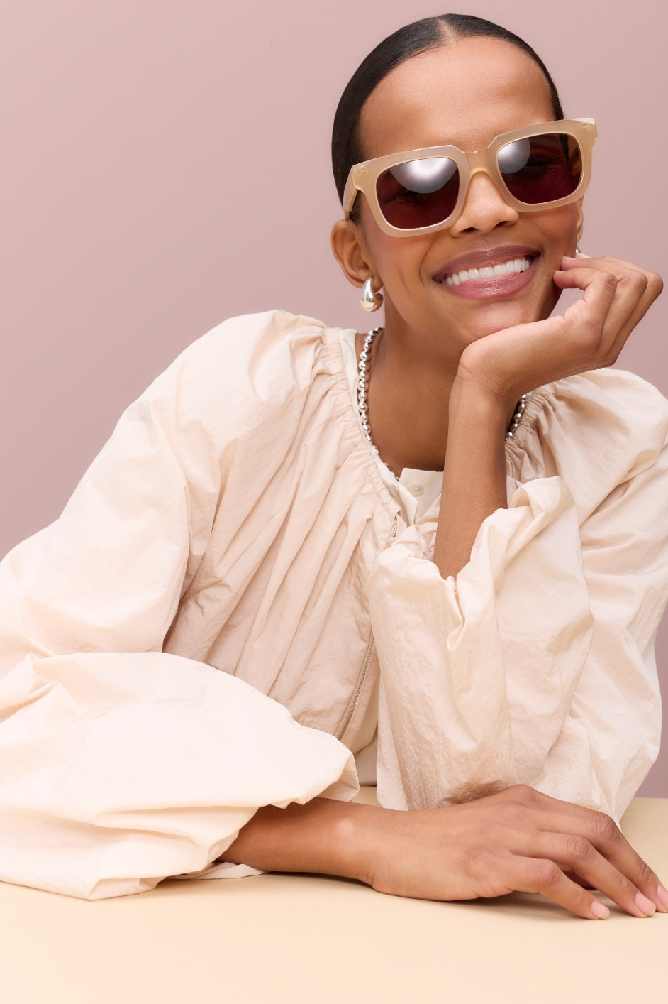 Penelope Puffball Jacket - Dusky Pink