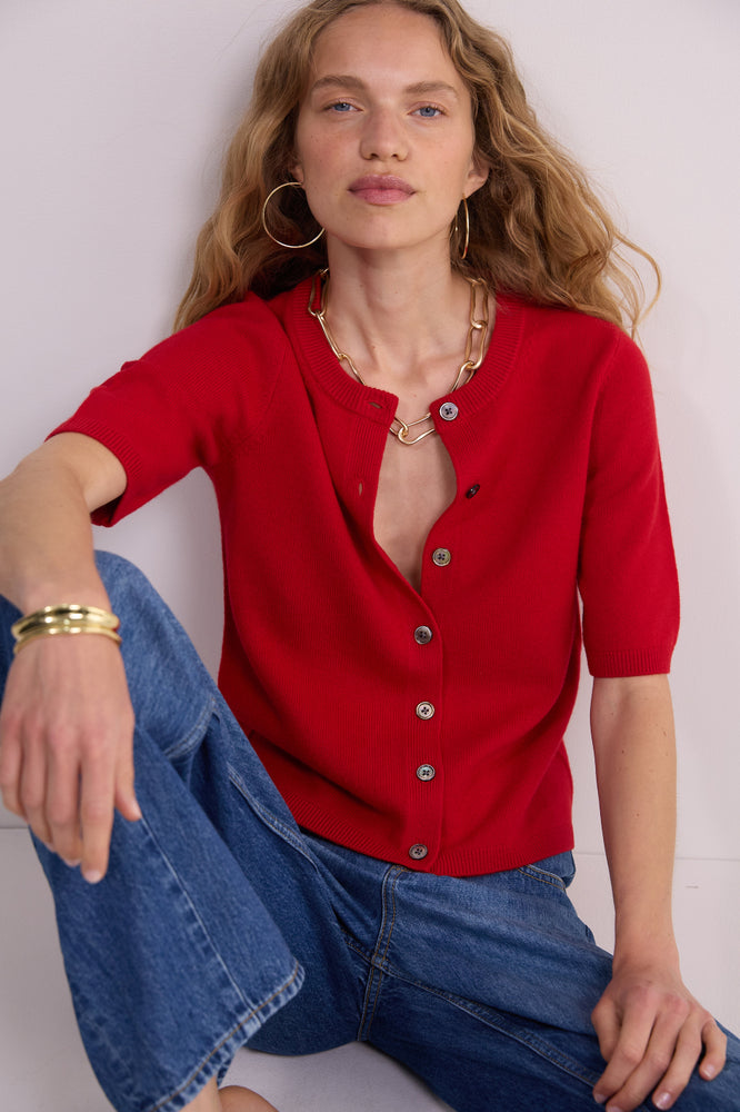 Caley Cardigan - Red
