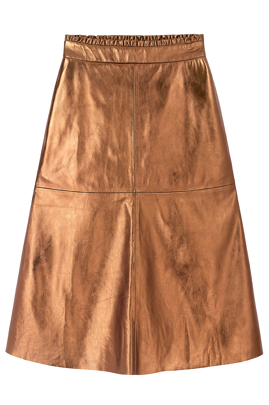 Long brown leather skirt for sale deals