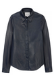 Leonie Leather Shirt - Blue/Black