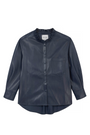 Alina Leather Shirt - Blue/Black