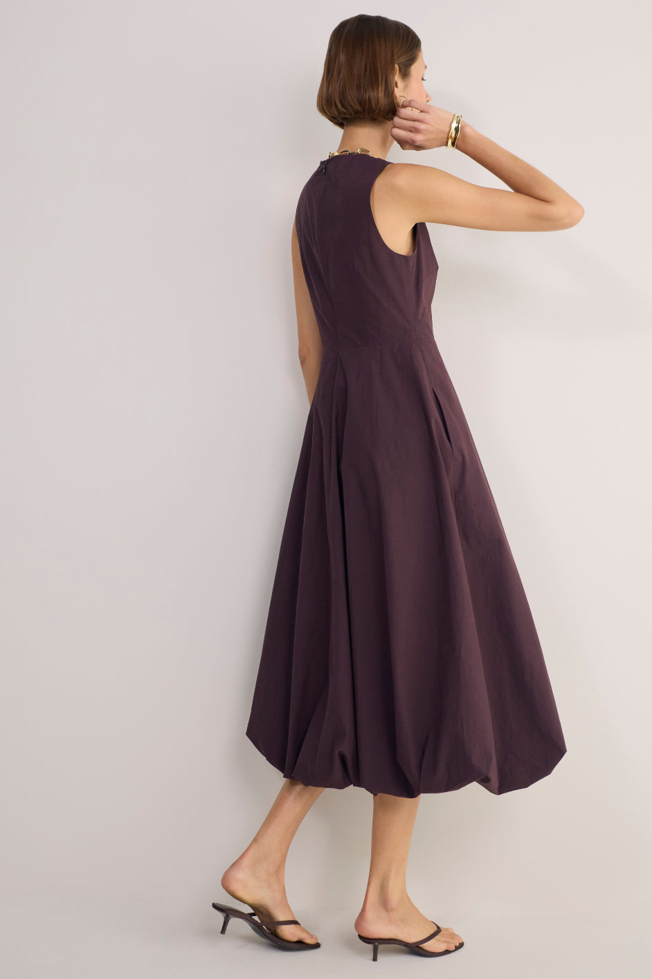 Collette Puffball Dress - Chocolate