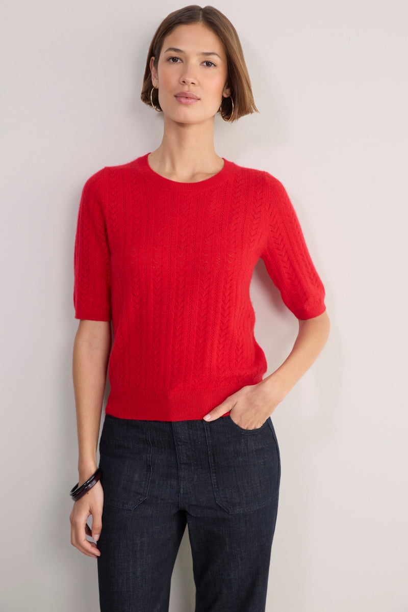 Elodie Knit Top - Red