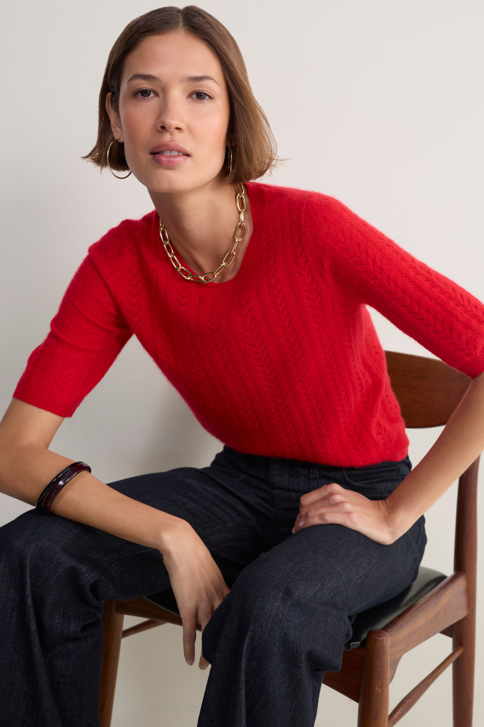 Elodie Knit Top - Red