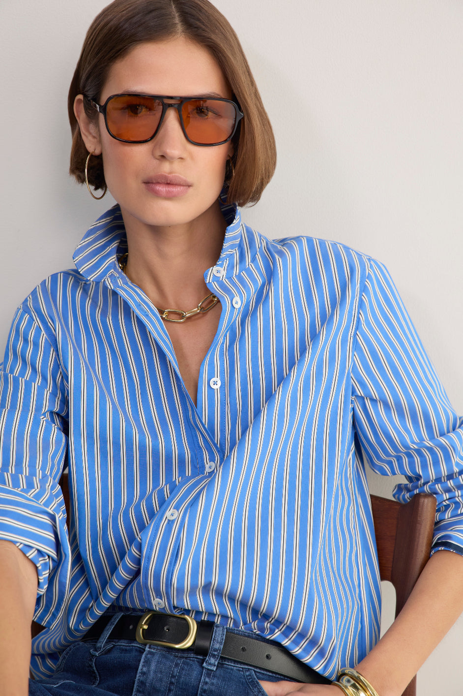 Elma Shirt - Regatta Blue Stripe