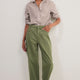 Abbey Barrel Leg Jean - Khaki